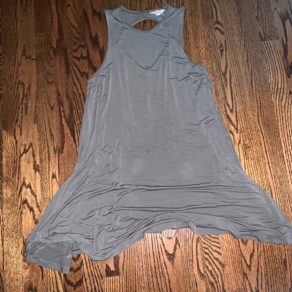 Navy green tank top dress